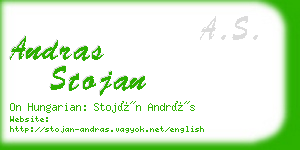 andras stojan business card